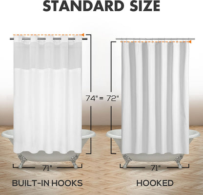 No Hook Shower Curtain