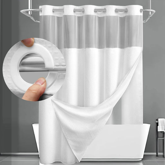 No Hook Shower Curtain