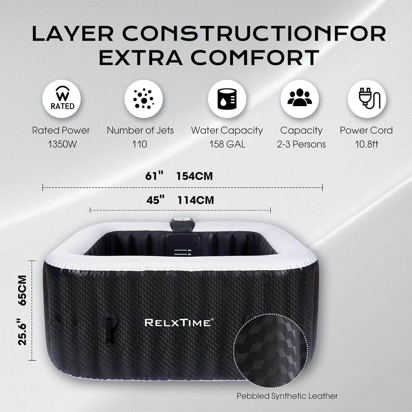 Mavelle Inflatable Hot Tub