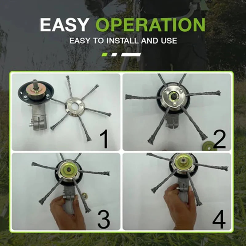 Metal 6 Inch Universal Weed Trimmer Head