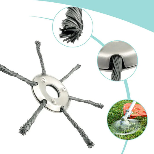 Metal 6 Inch Universal Weed Trimmer Head